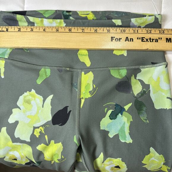 Athleta Pants Small Adult Green Elation 7/8 Tight Leggings Floral Yoga Womens S - Picture 7 of 9